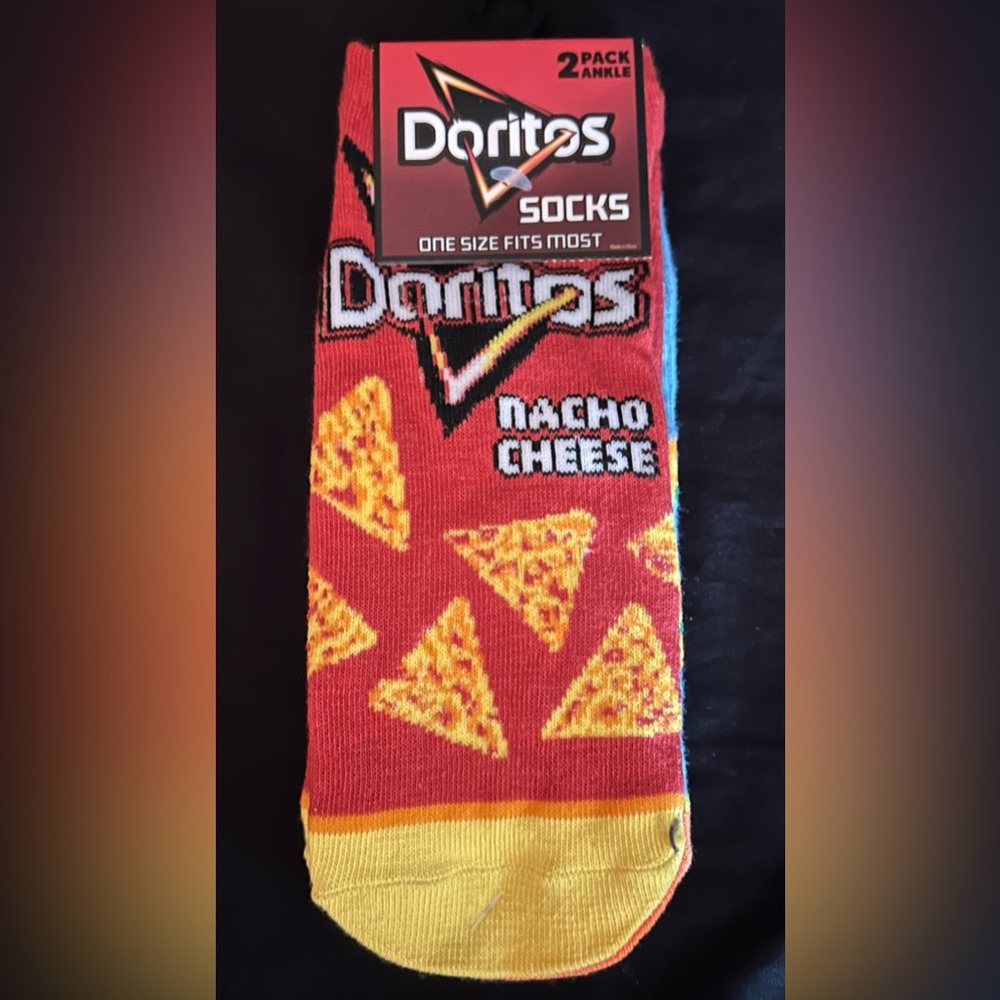 Doritos NachoCheese And Cool Ranch Socks  One Size Fit Most New 2 Pair